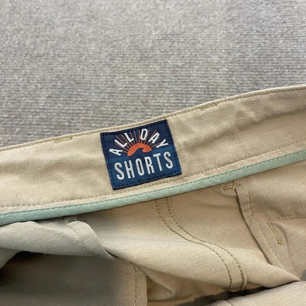 Faherty Beige Drawstring Cotton Shorts